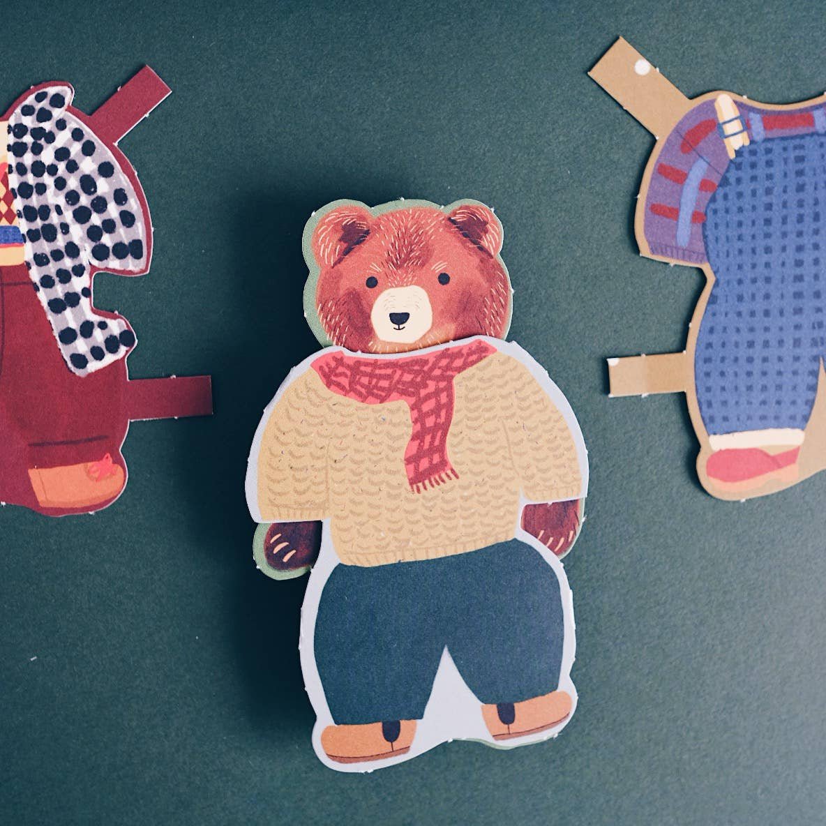 Bear Paper Doll Holiday Card - Image 2