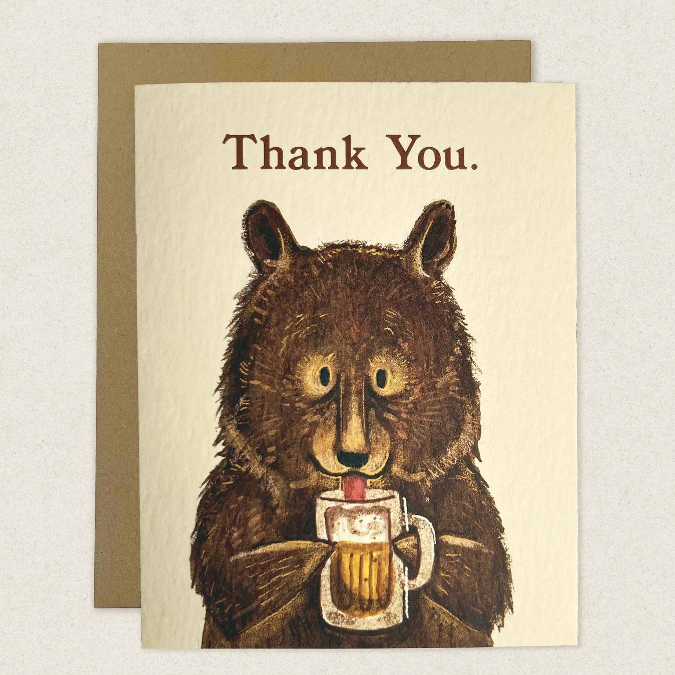 Beer Bear Thank You Card