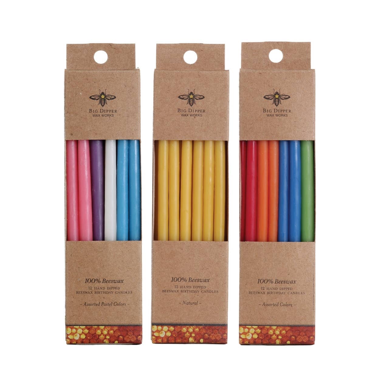 Beeswax Tall Birthday Candles