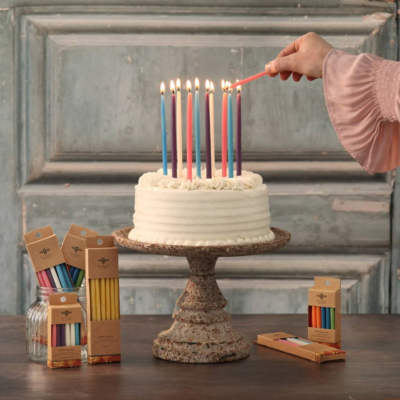 Beeswax Tall Birthday Candles - Image 2