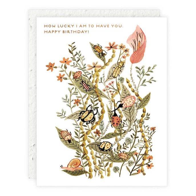 How Lucky Beetles Birthday Card