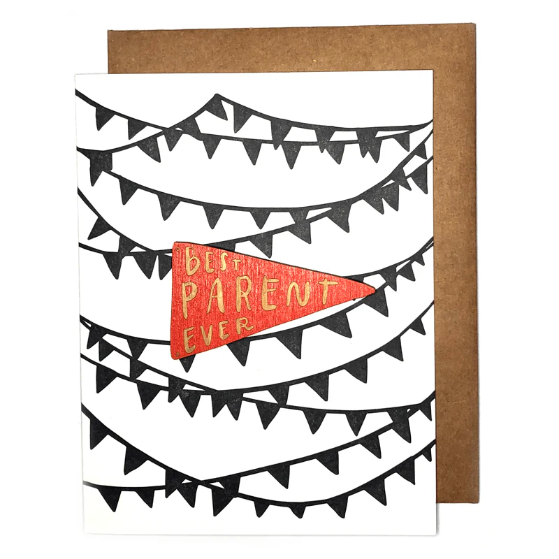 Best Parent Ever Pennant Magnet Card