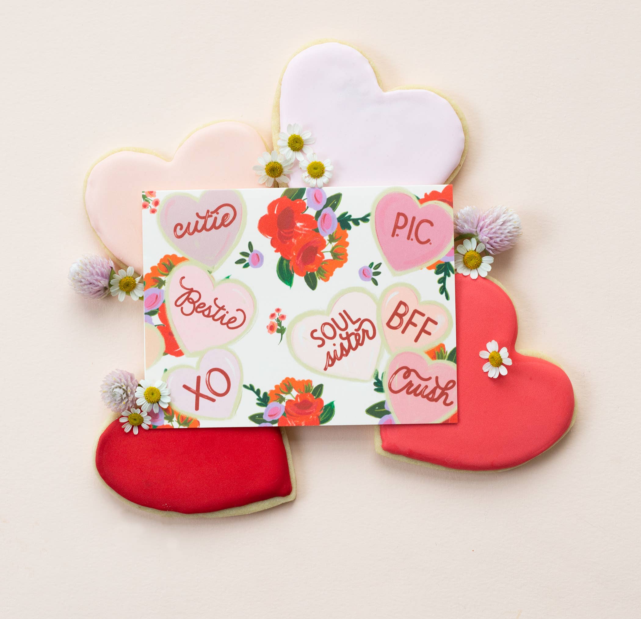 Bestie Candy Hearts Love Card - Image 2