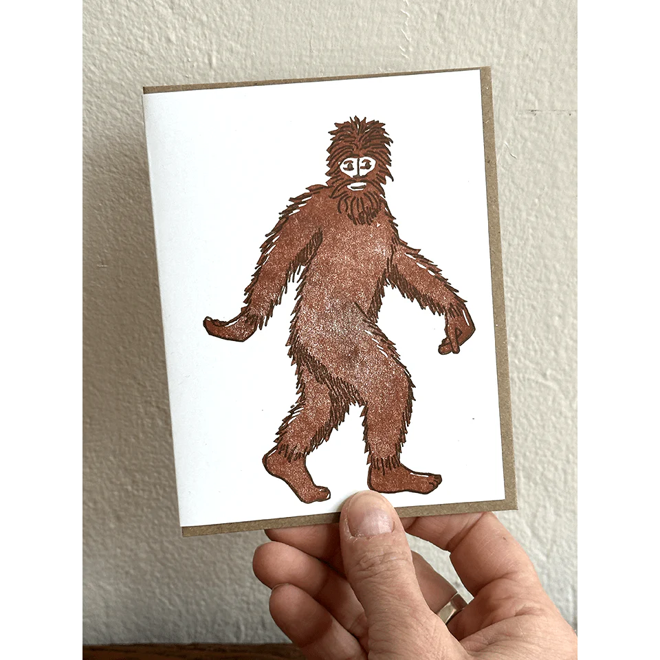 Bigfoot Letterpress Print Card - Image 2