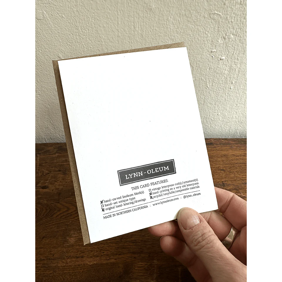 Bigfoot Letterpress Print Card - Image 4