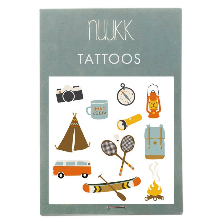 Camping Tattoo Sheet