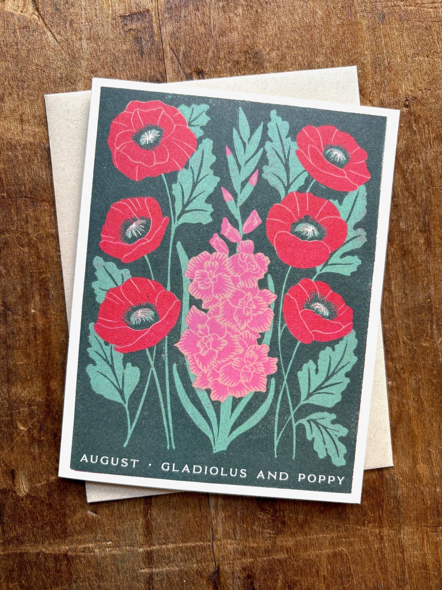 August Month Flowers Card - Image 3