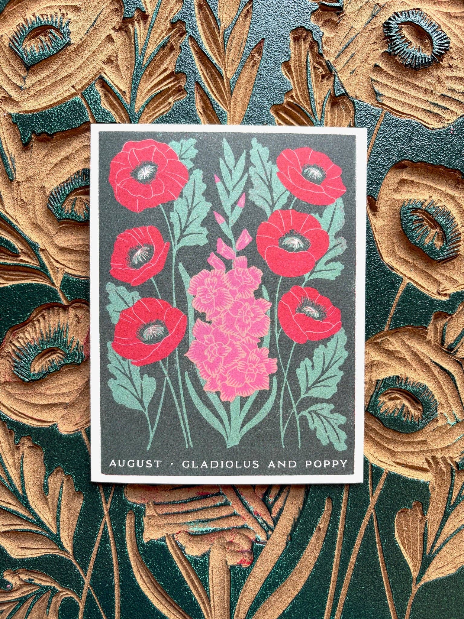 August Month Flowers Card - Image 4