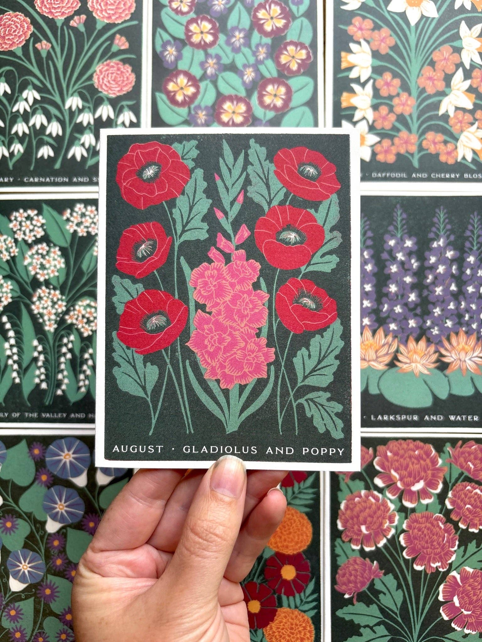 August Month Flowers Card - Image 5