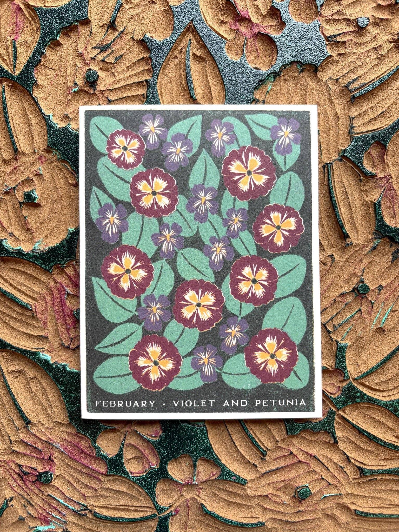 February Month Flowers Card - Image 2