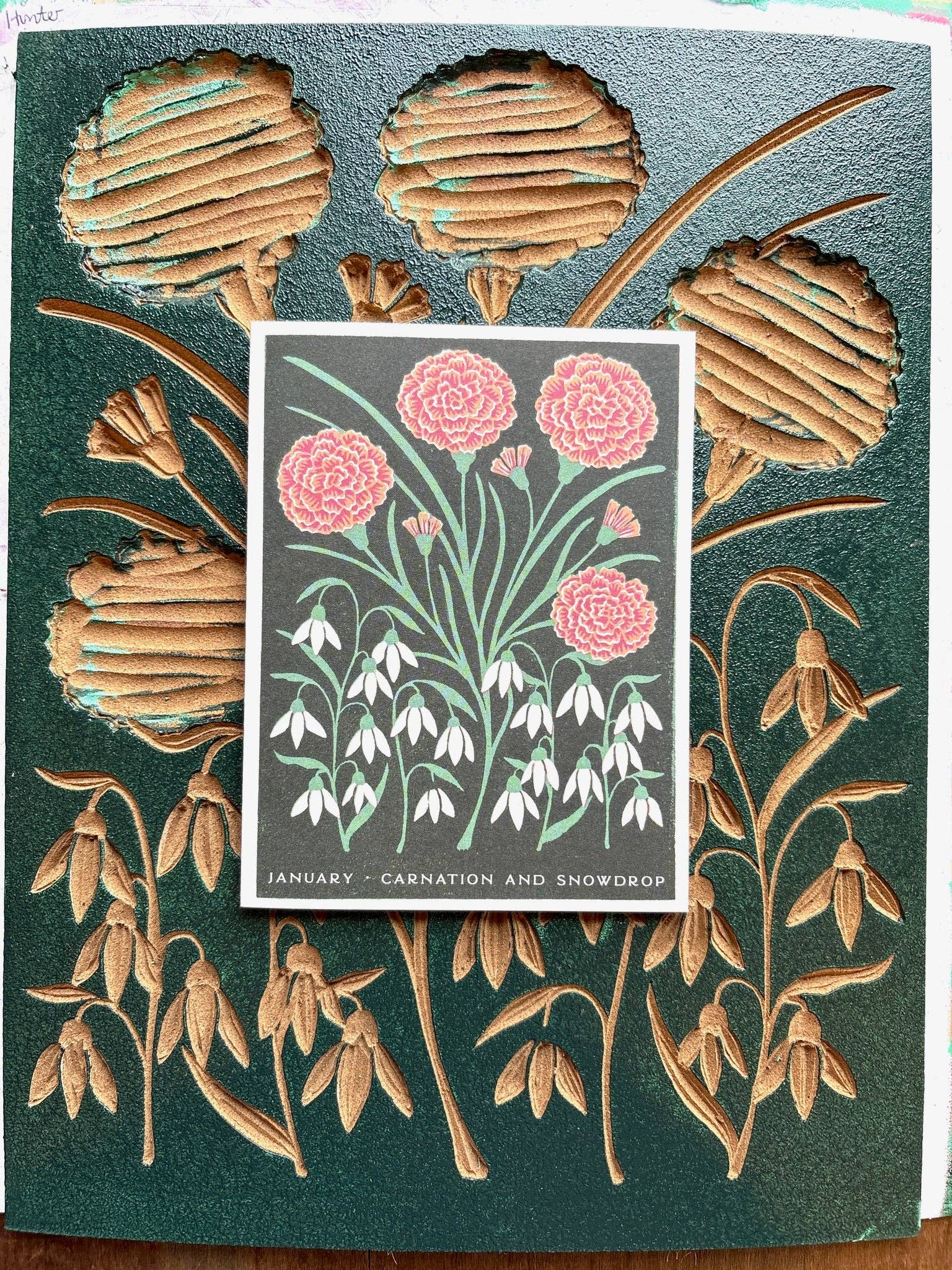 January Month Flowers Card - Image 2