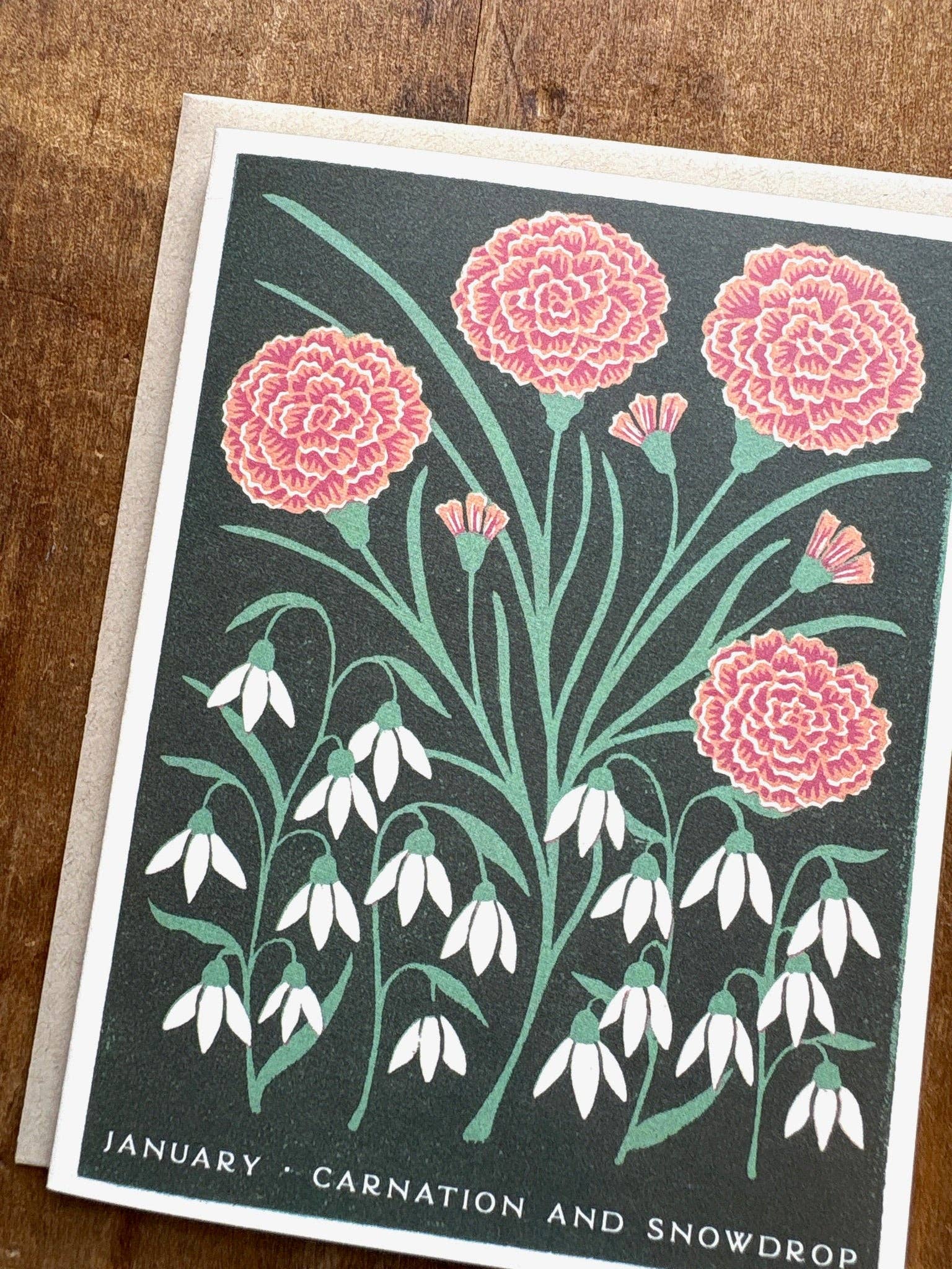 January Month Flowers Card - Image 5