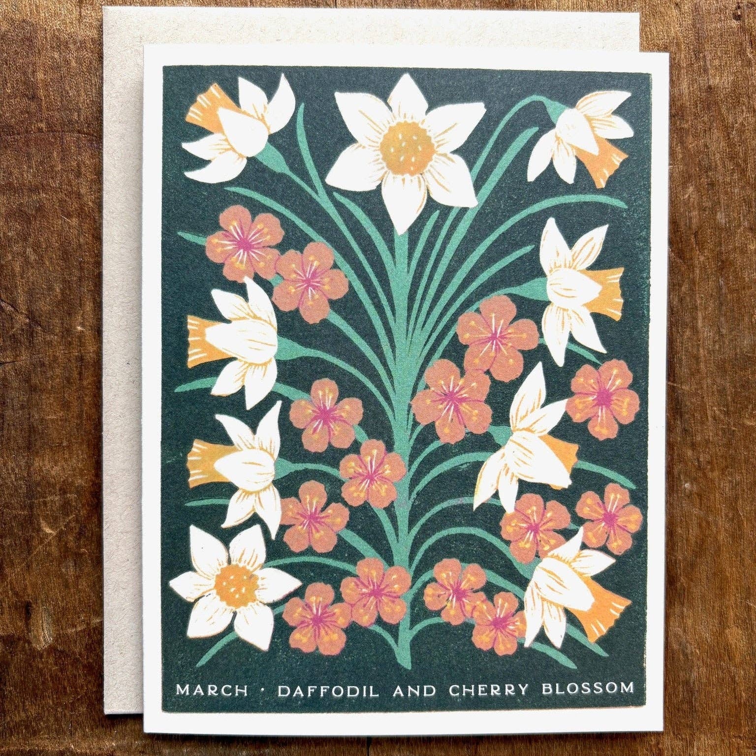 March Month Flowers Card