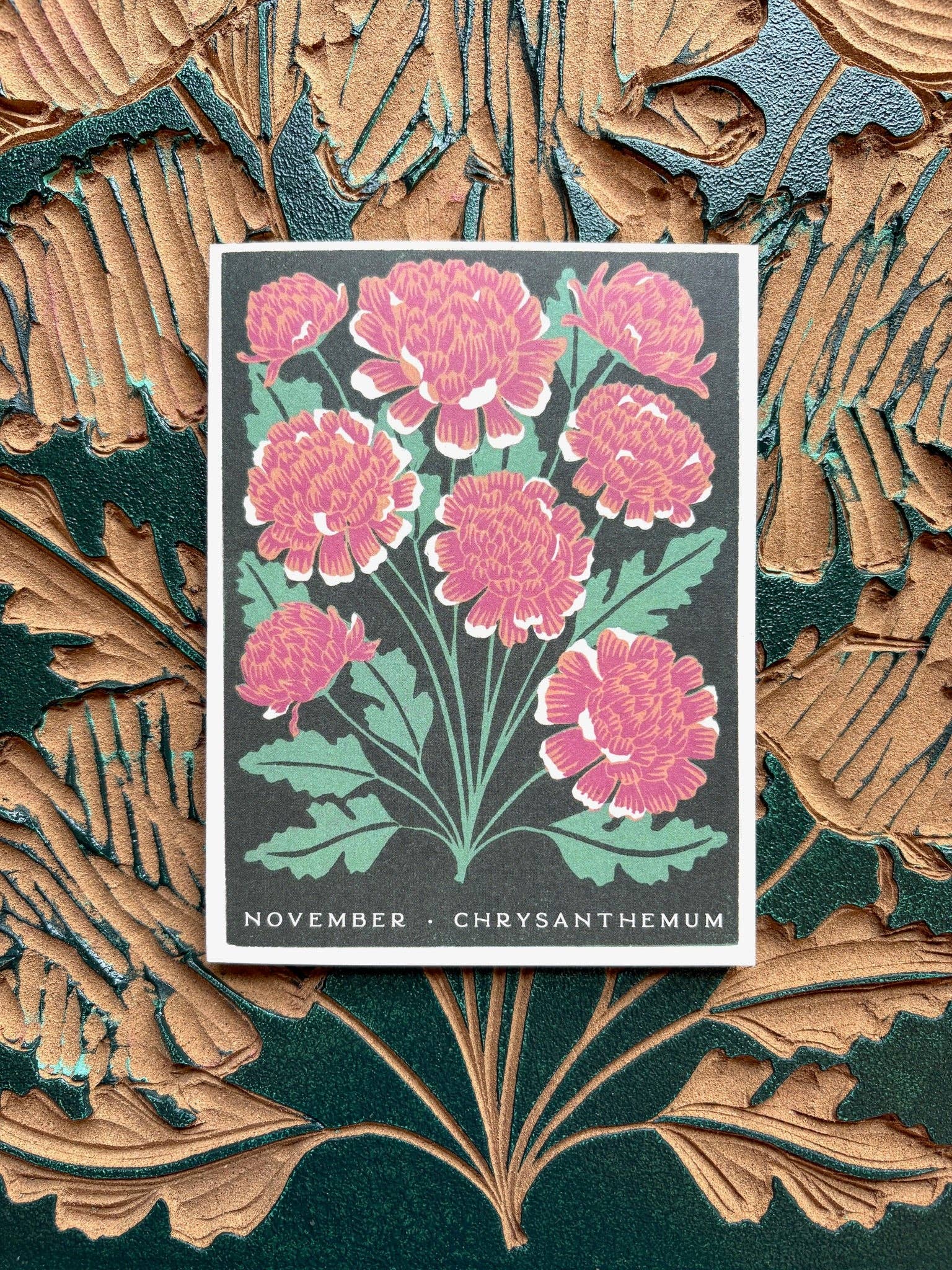 November Month Flowers Card - Image 3