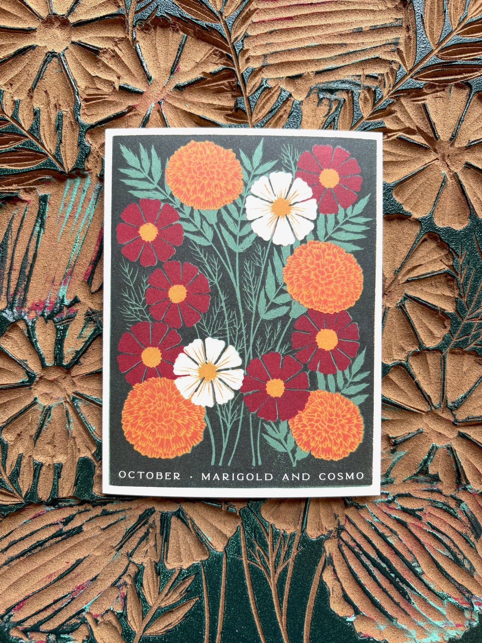 October Month Flowers Card - Image 2