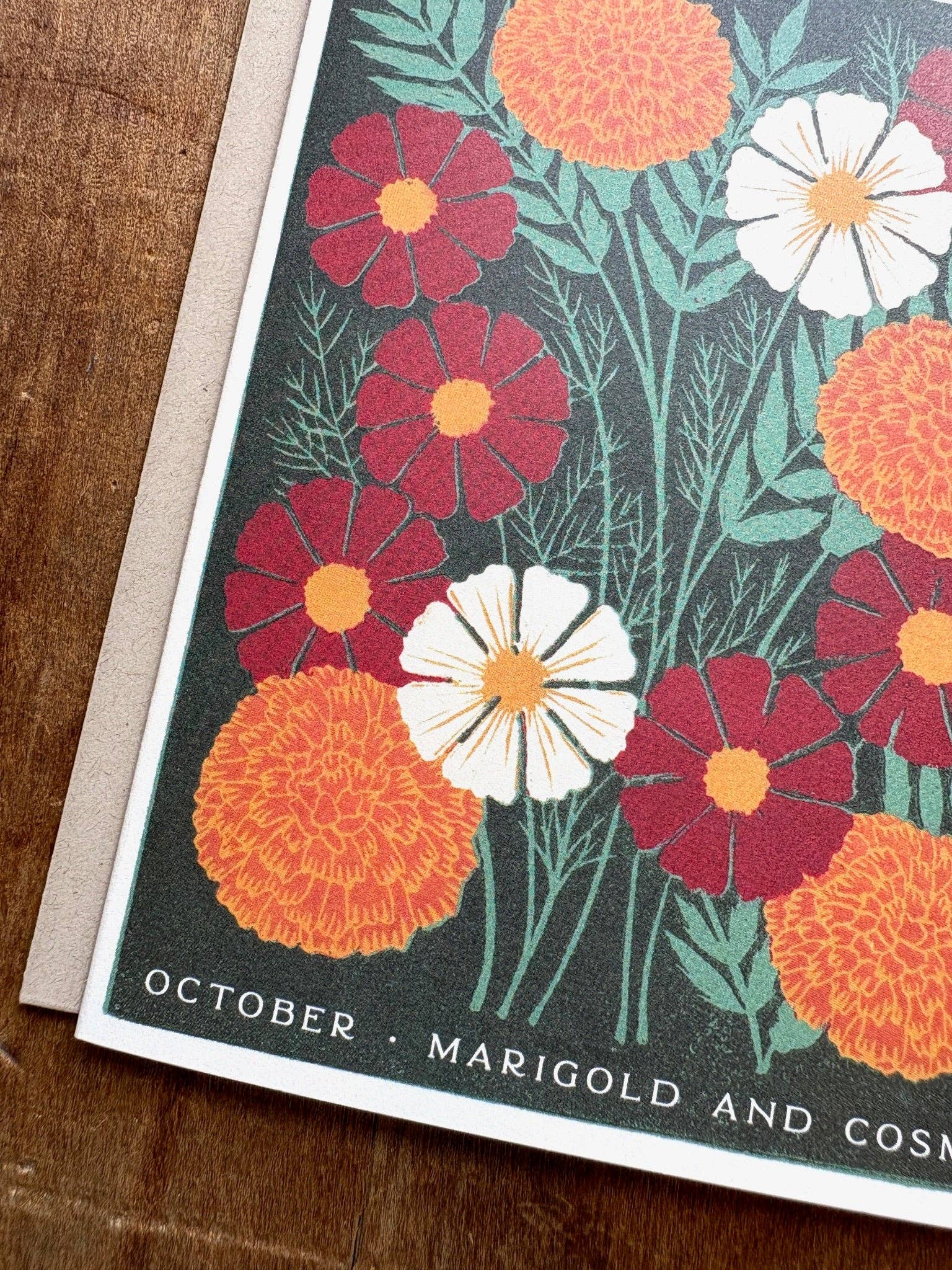 October Month Flowers Card - Image 3