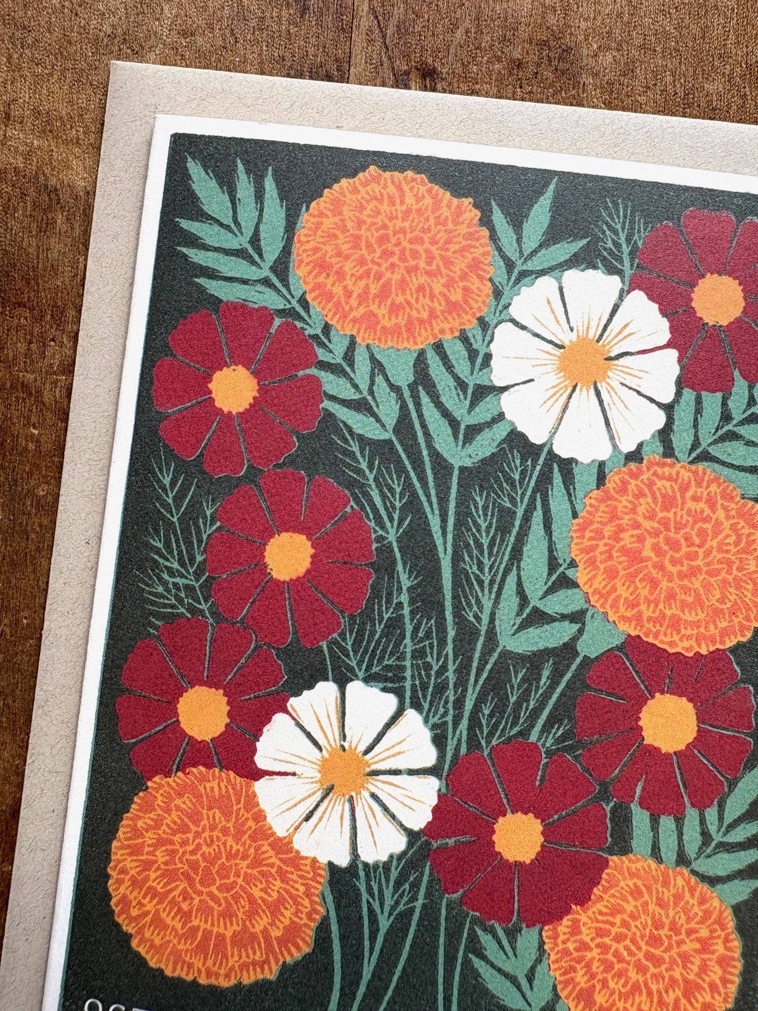October Month Flowers Card - Image 4