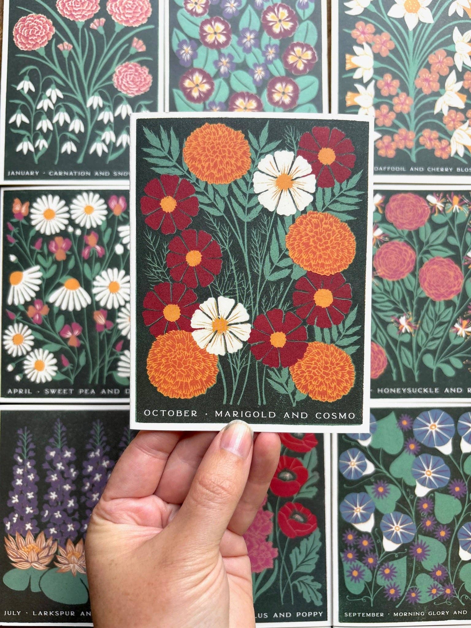 October Month Flowers Card - Image 5