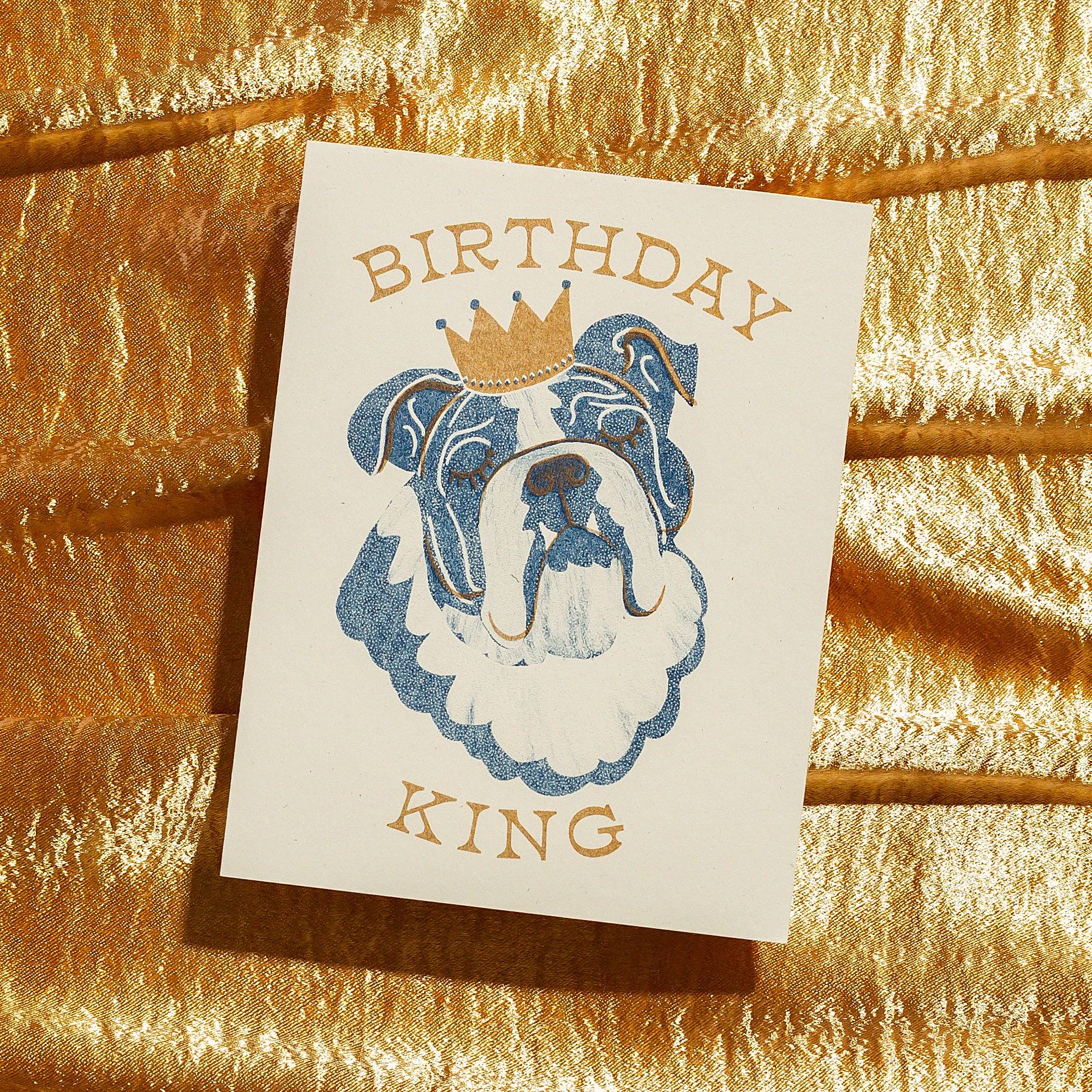 Bulldog Birthday King Card - Image 2