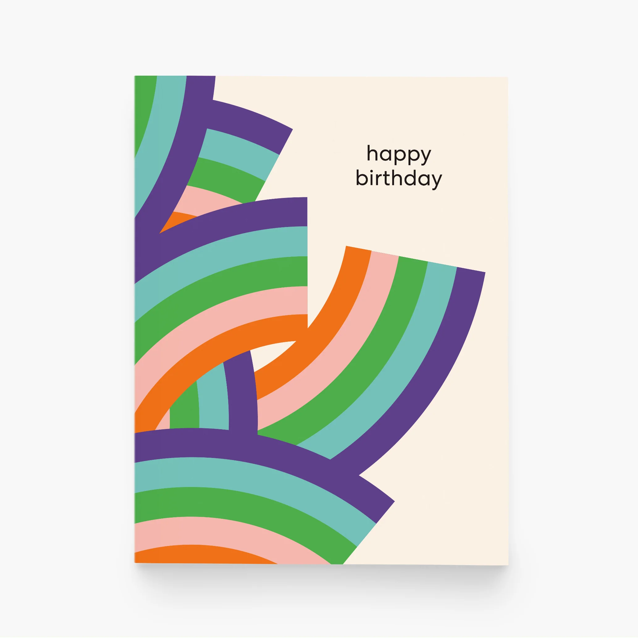 Rainbow Curves Birthday Card