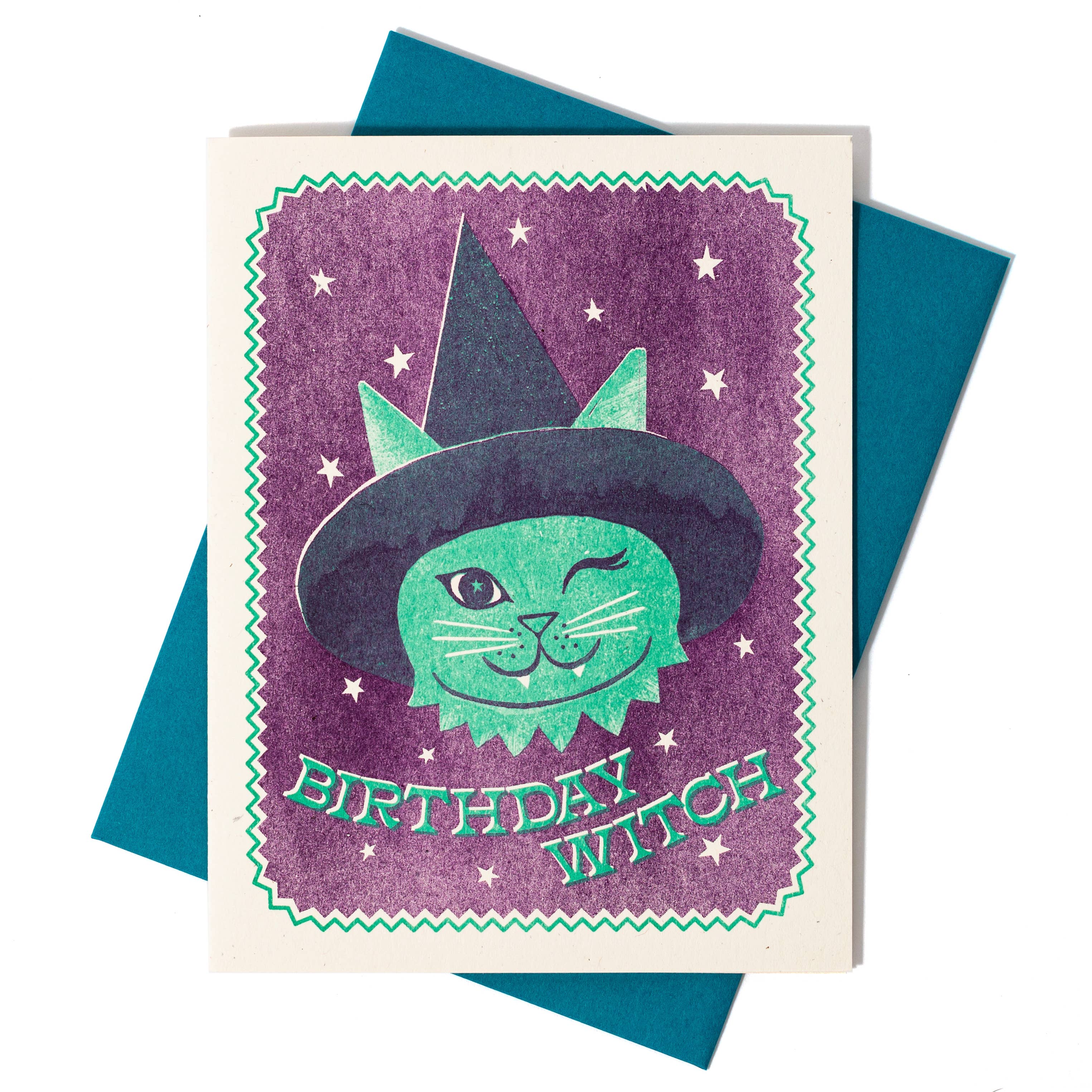 Cat Witch Birthday Card - Image 3