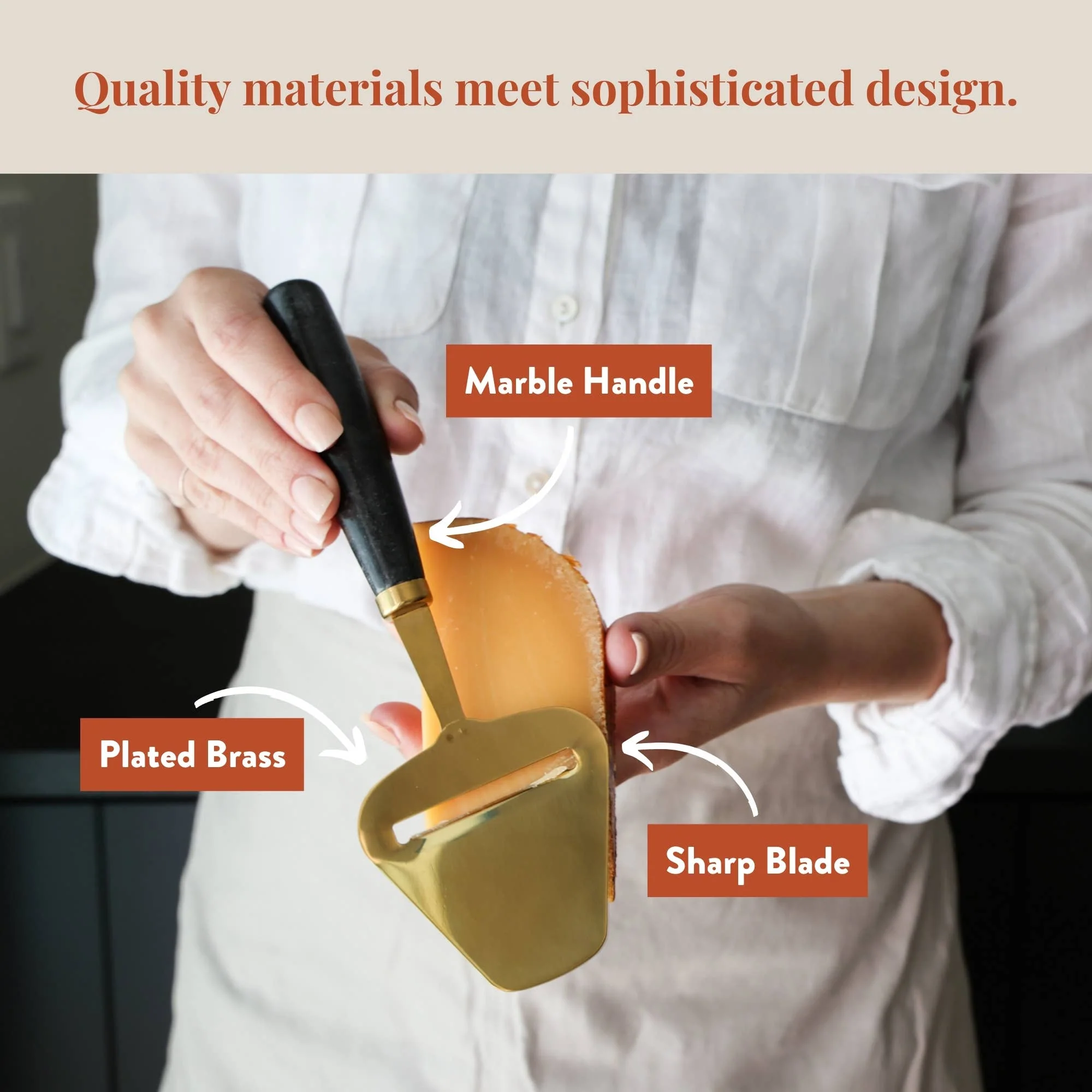 Handheld Cheese Plane/Slicer, Black Marble - Image 2