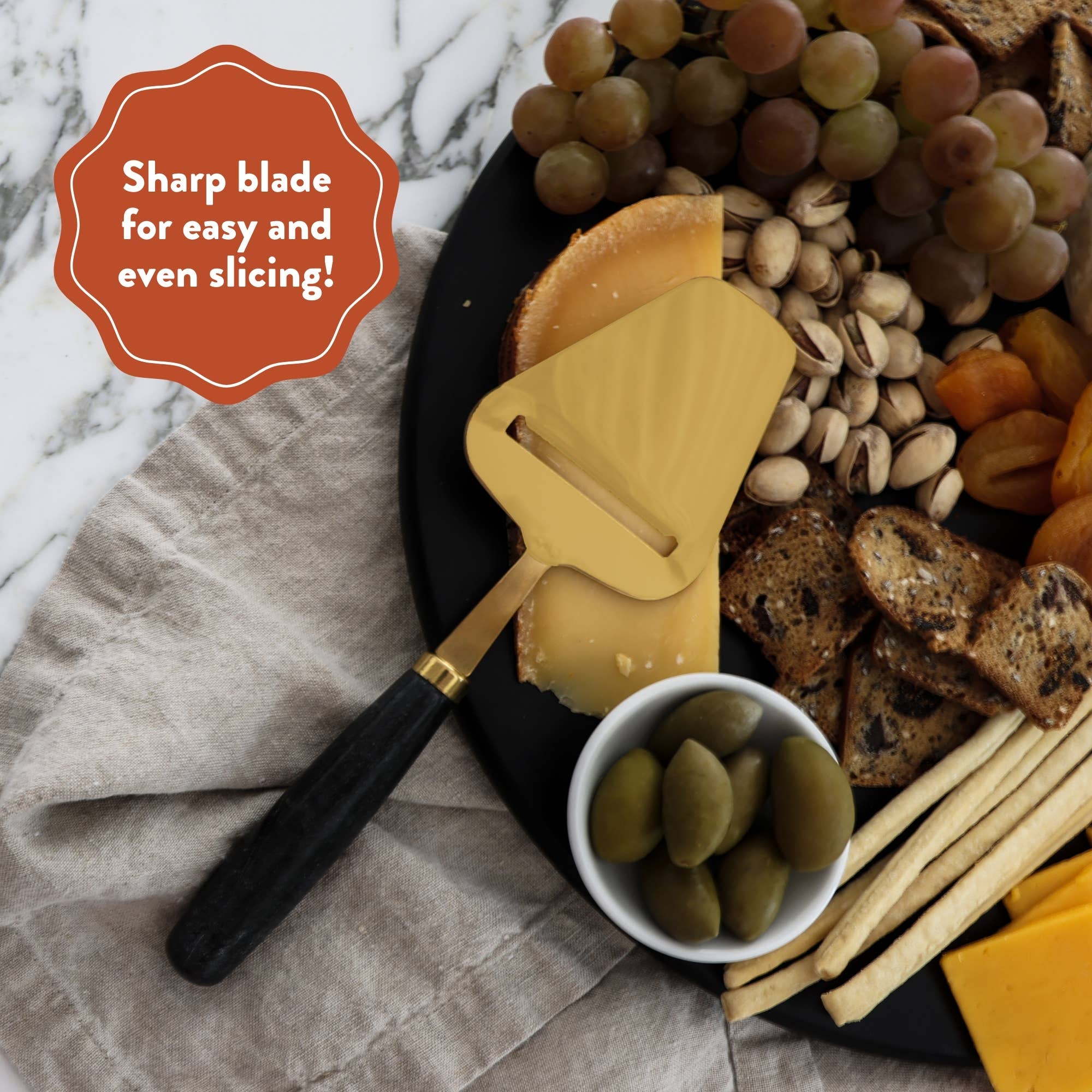 Handheld Cheese Plane/Slicer, Black Marble - Image 4