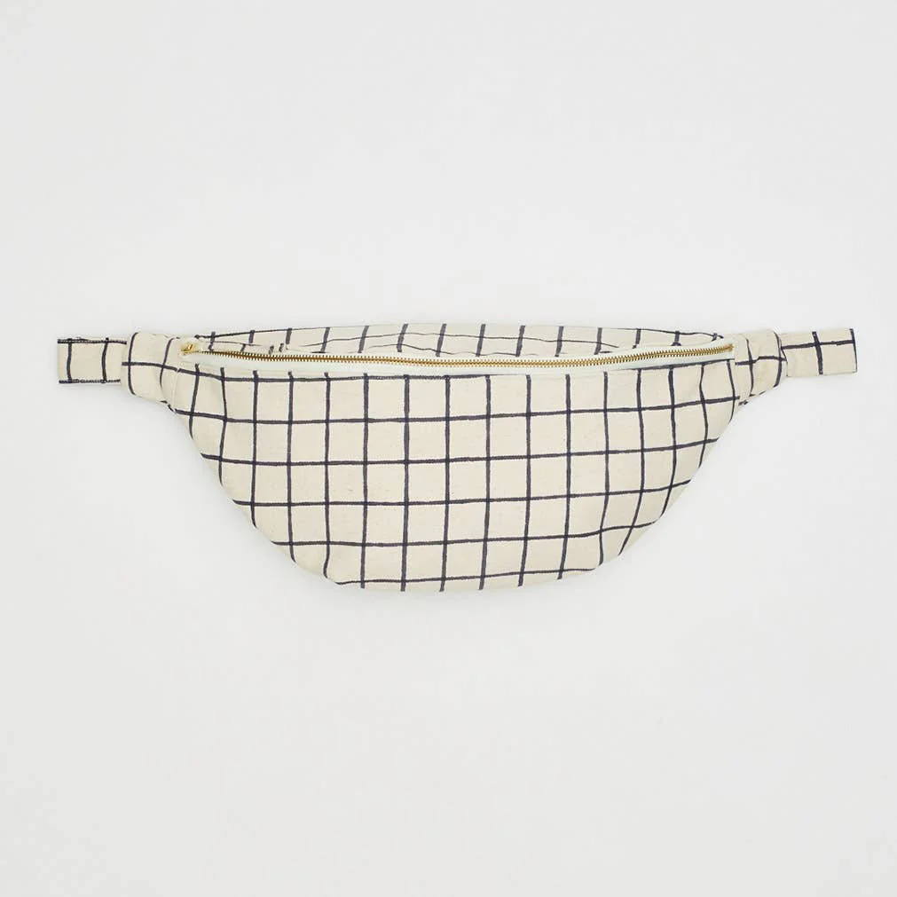 Block Print Grid Sling Bag - Image 2