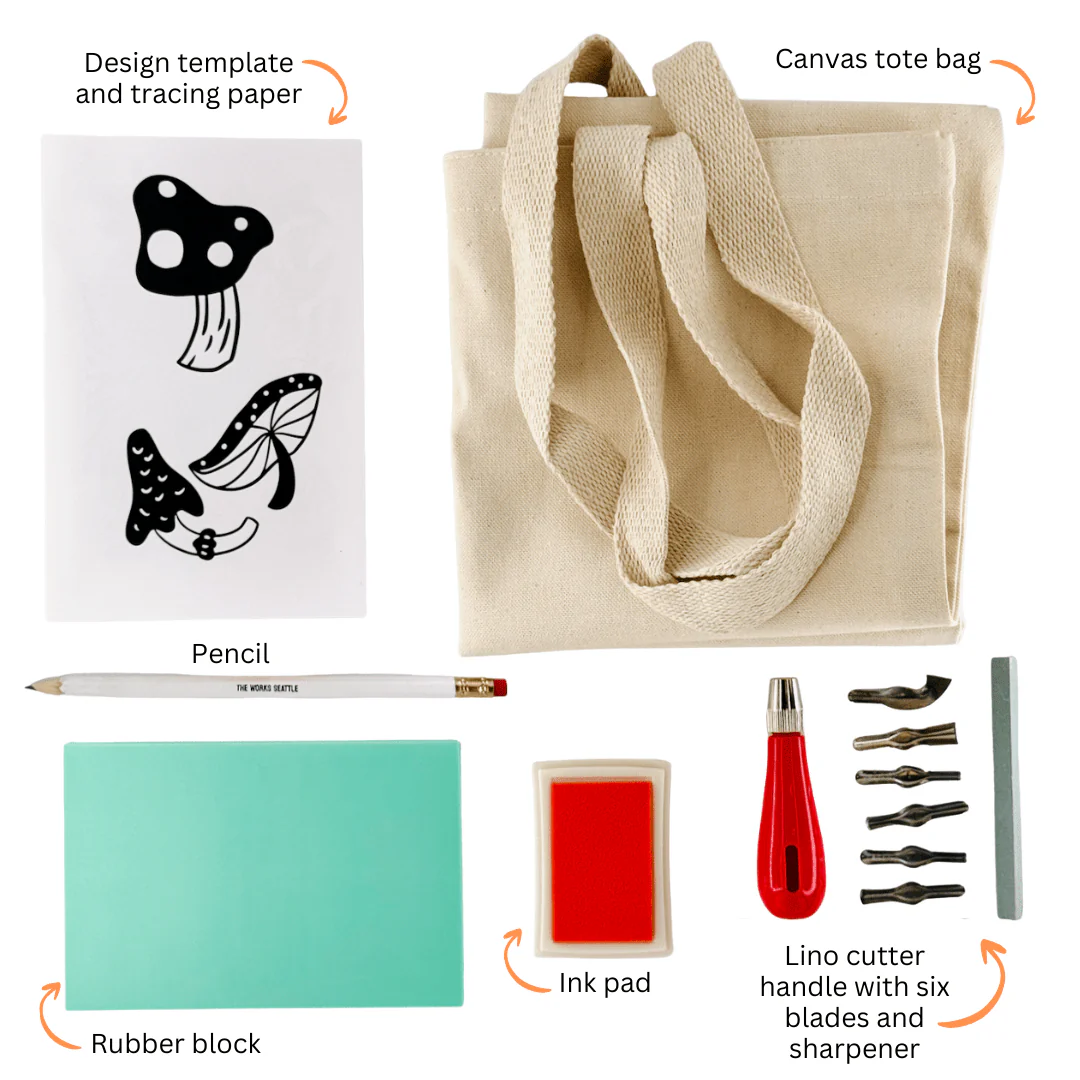 Block Printing DIY Tote Bag Kit - Image 2