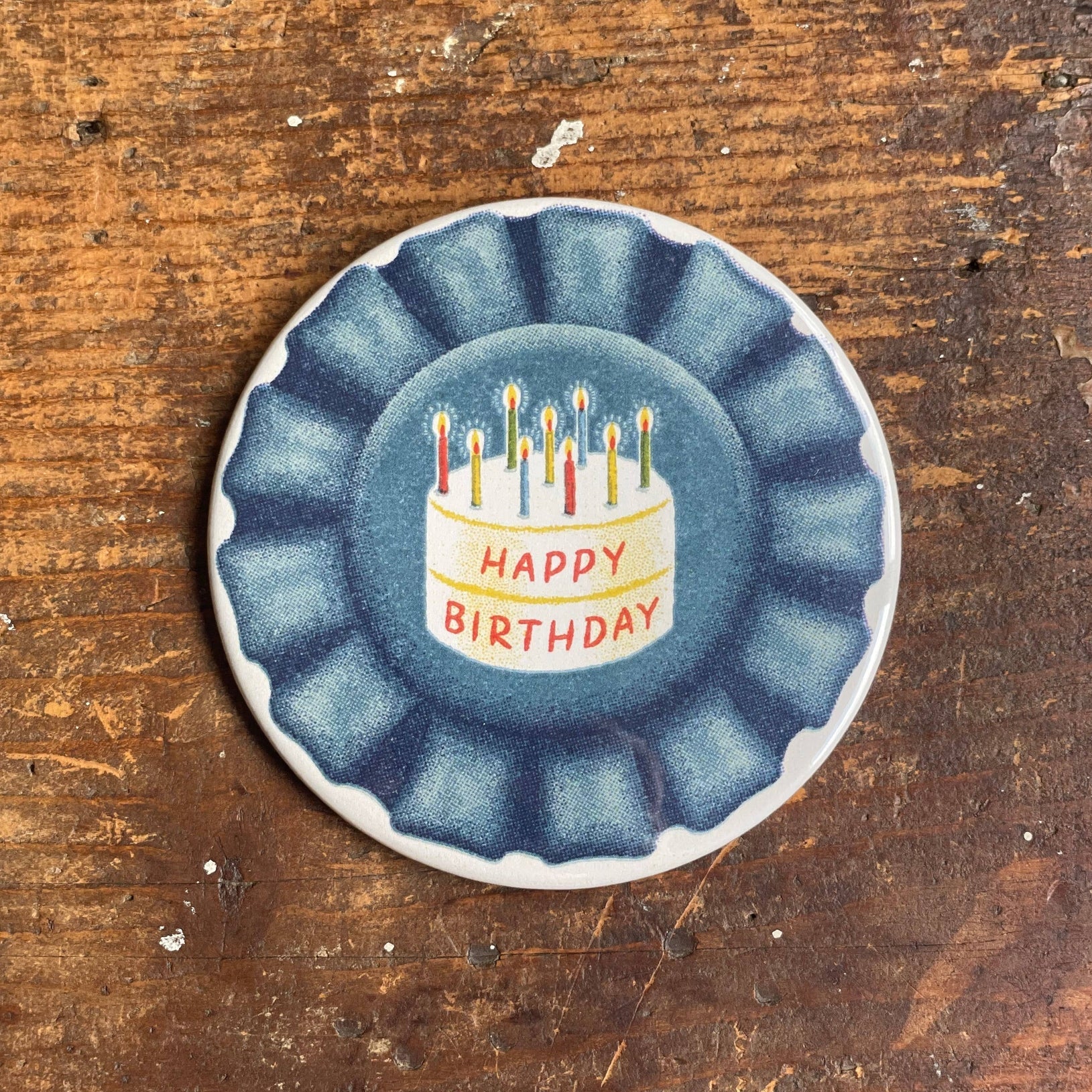Blue Ribbon Birthday Button - Image 2