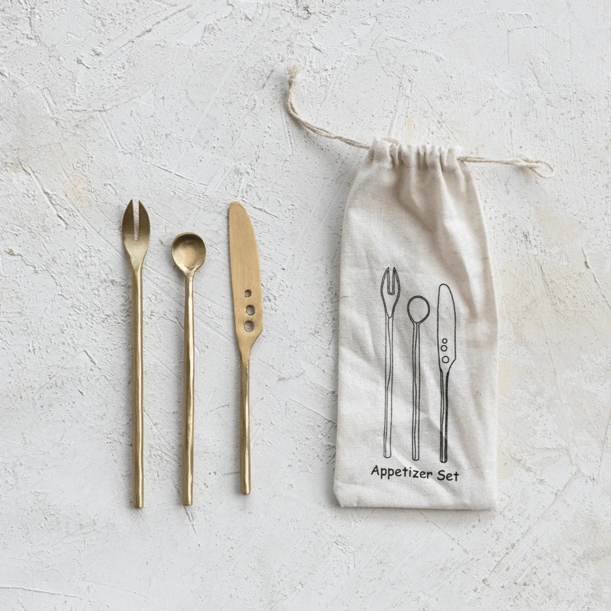 Brass Appetizer Cutlery Set - Image 2