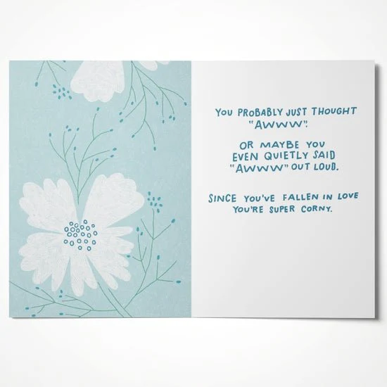 White Flowers Bridal Shower Card - Image 2