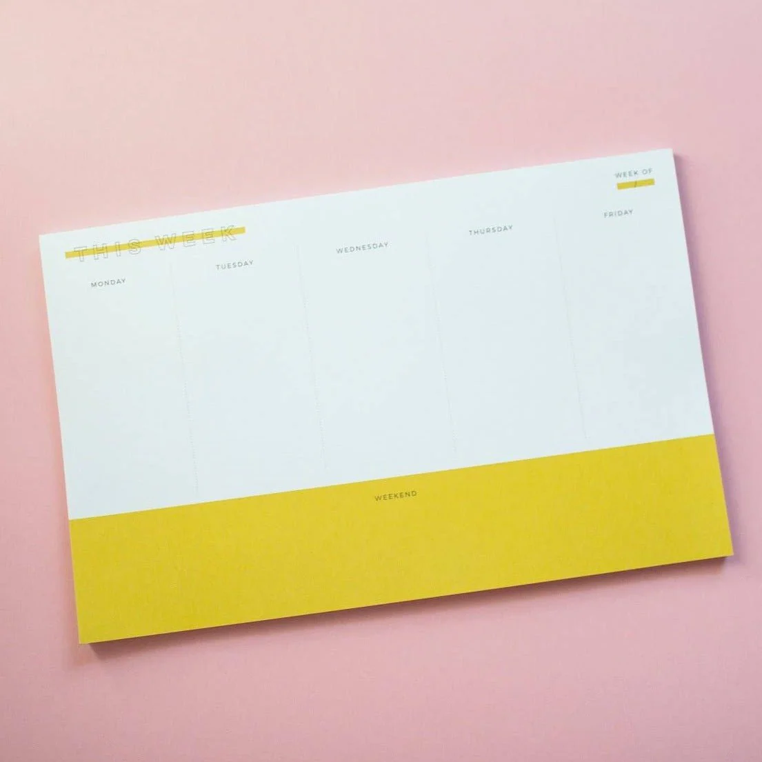 Bright Weekly Plan Note Pad