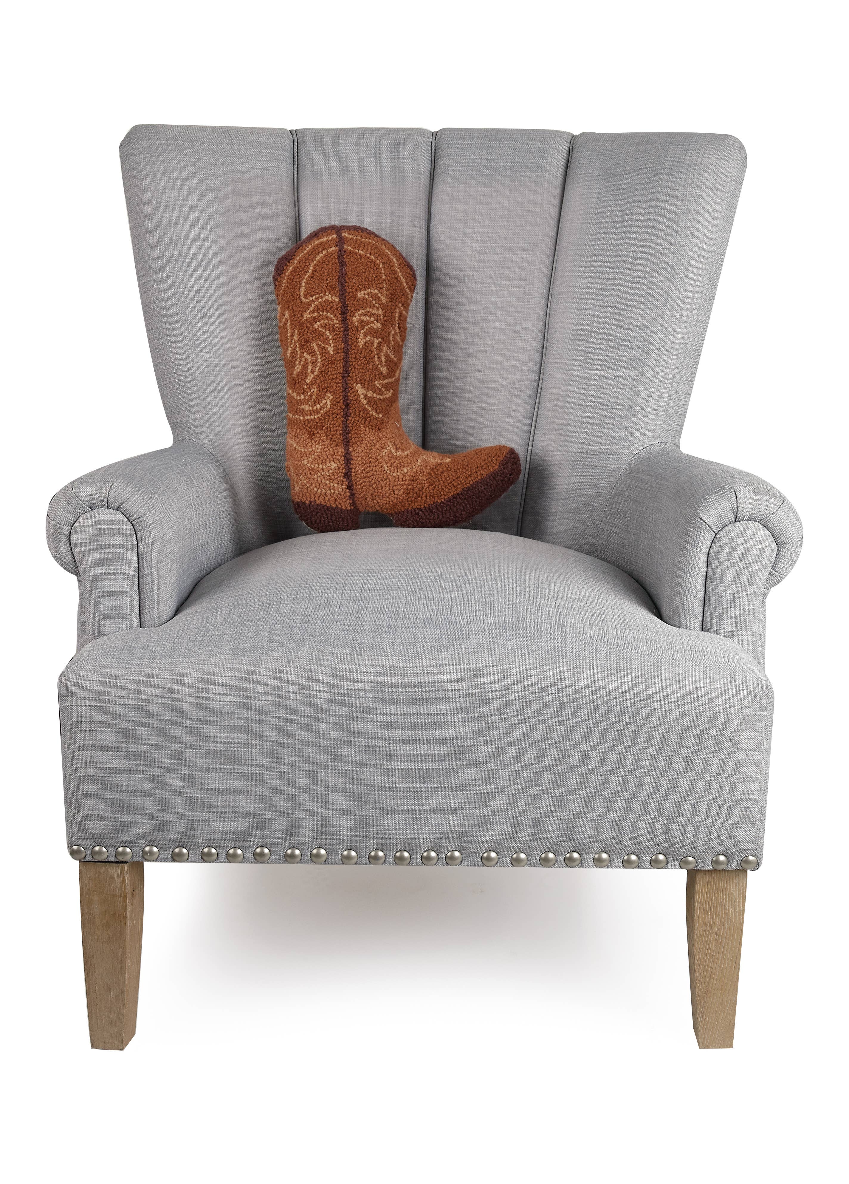 Brown Cowboy Boot Hook Pillow - Image 2