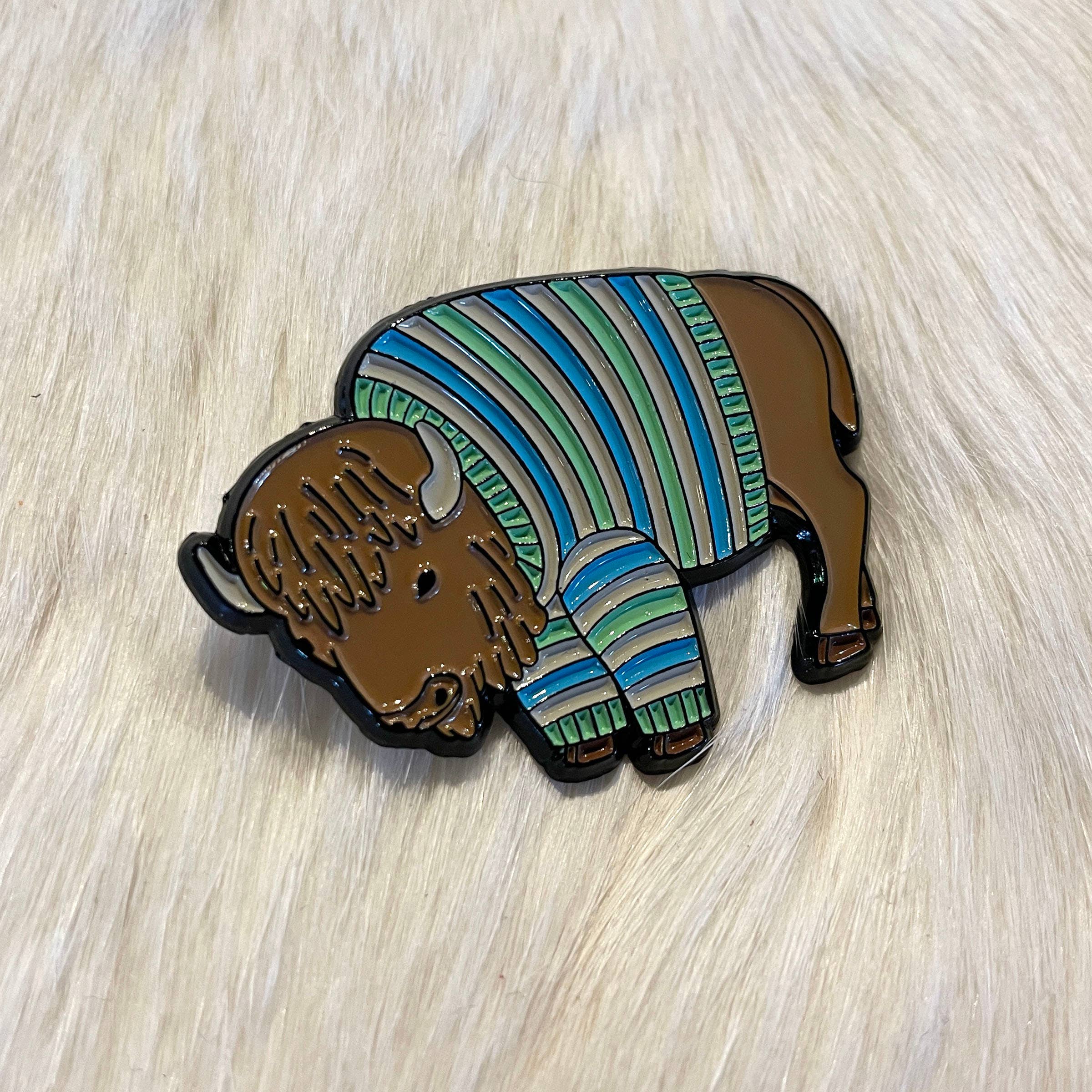 Buffalo Sweater Enamel Pin - Image 3