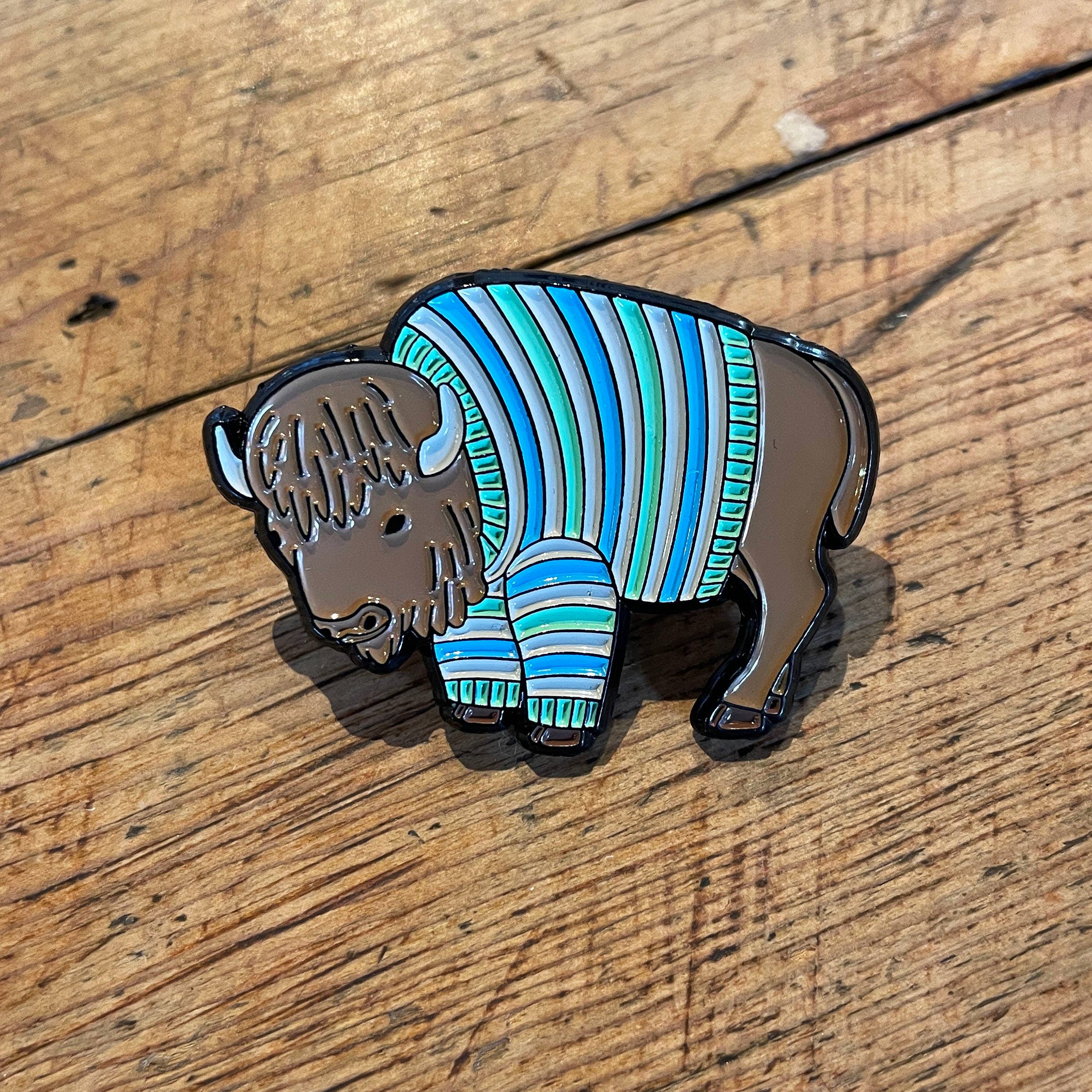 Buffalo Sweater Enamel Pin - Image 4