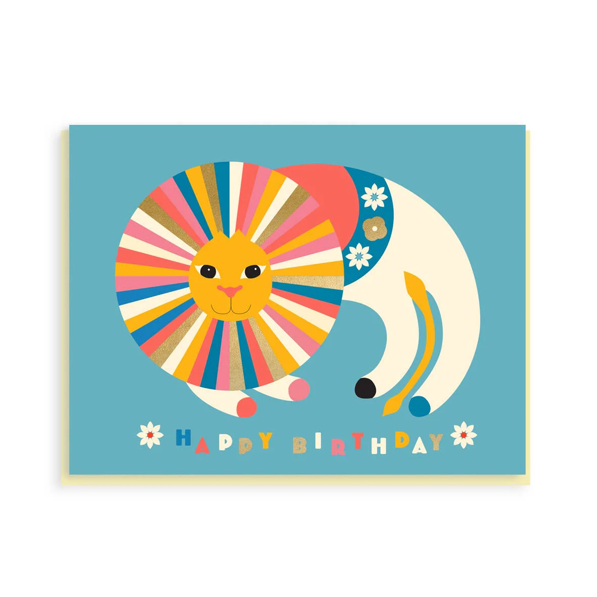 Bureau Alice Birthday Lion Card