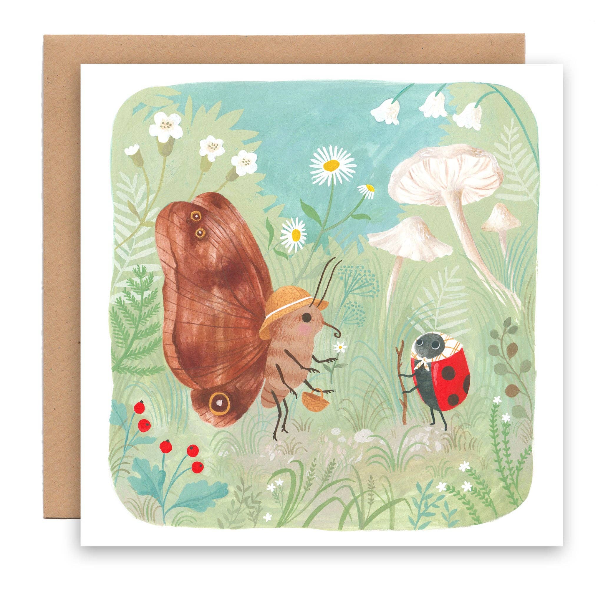 Butterfly and Ladybug Card