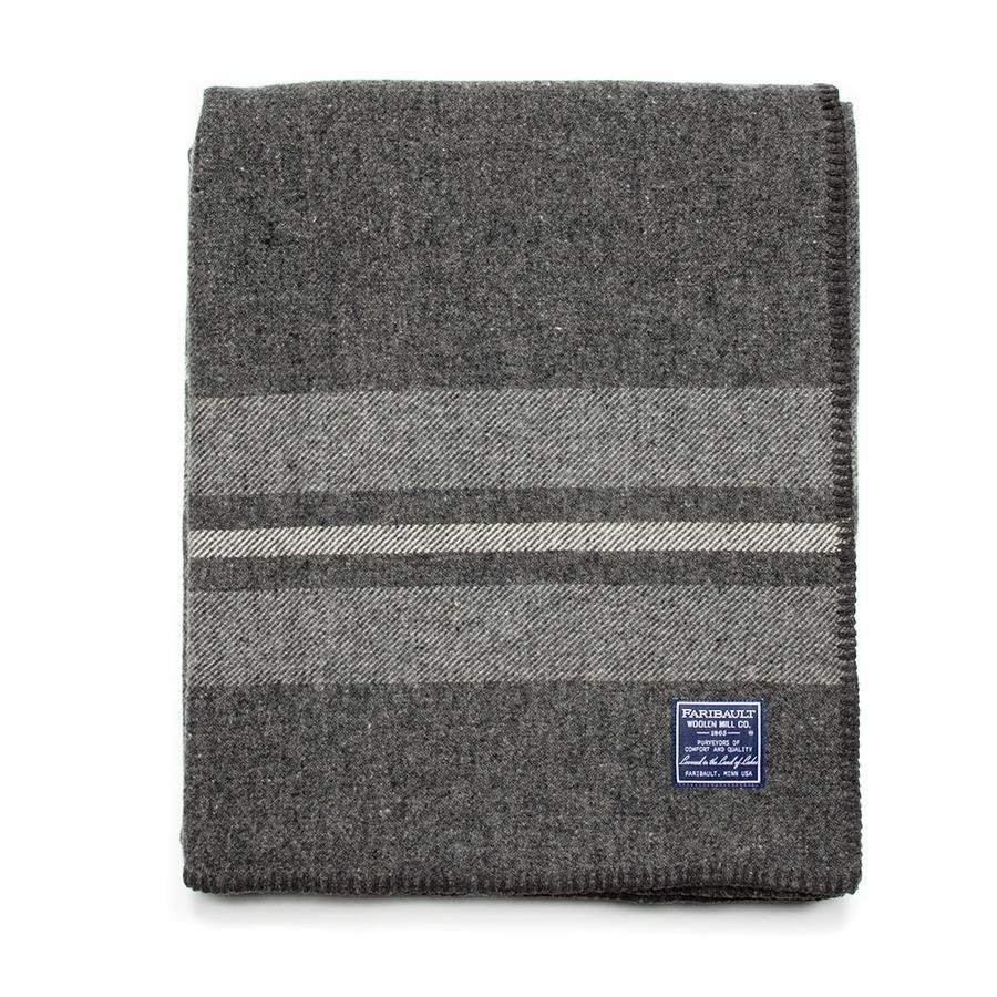 Cabin Stripe Wool Throw - Image 3