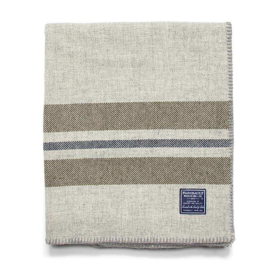 Cabin Stripe Wool Throw - Image 4