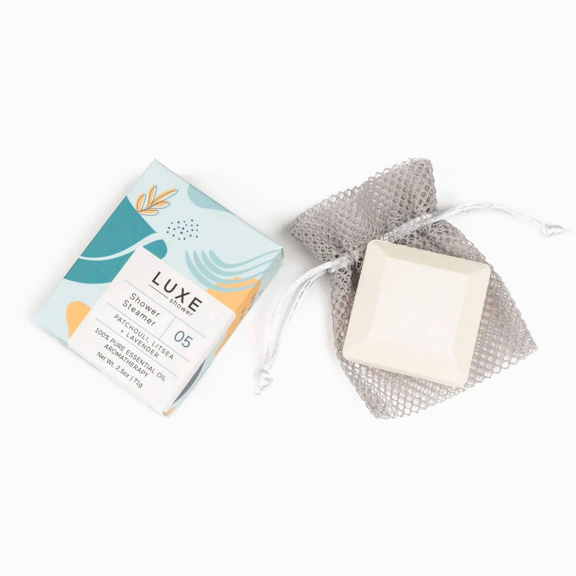 Luxe Patchouli, Litsea, + Lavender Shower Steamer
