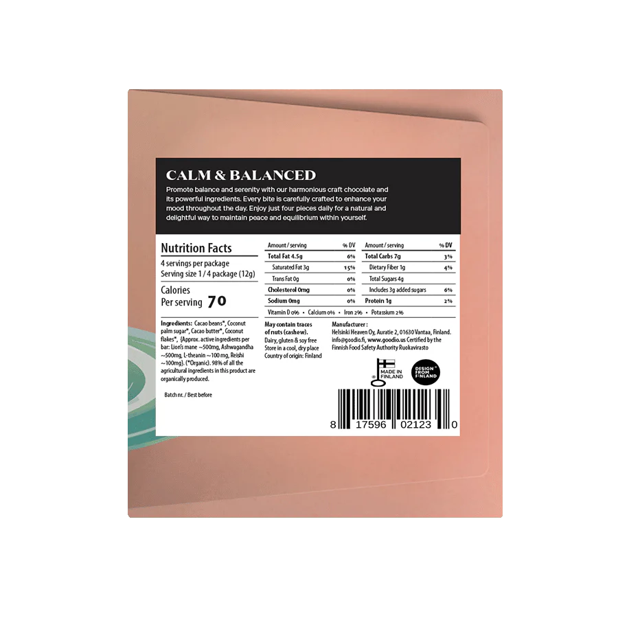 Calm & Balance 49% Chocolate Bar - Image 4