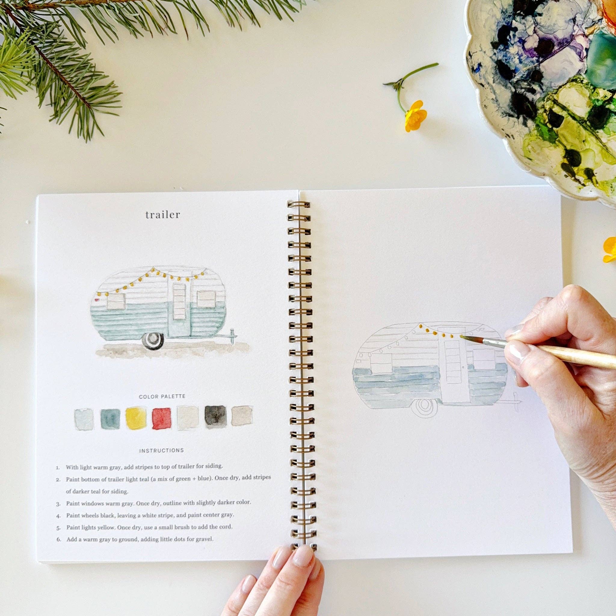 Camping Watercolor Workbook - Image 8