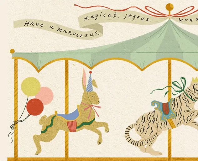 Carousel Birthday Card - Image 2
