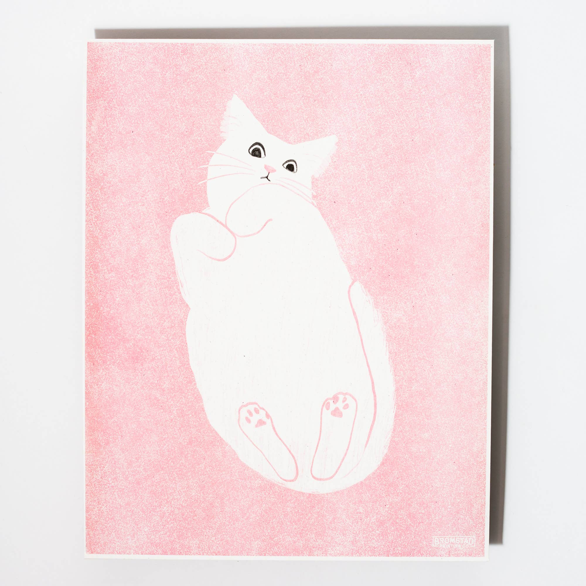 Cat on Glass Risograph Art Print - Image 2