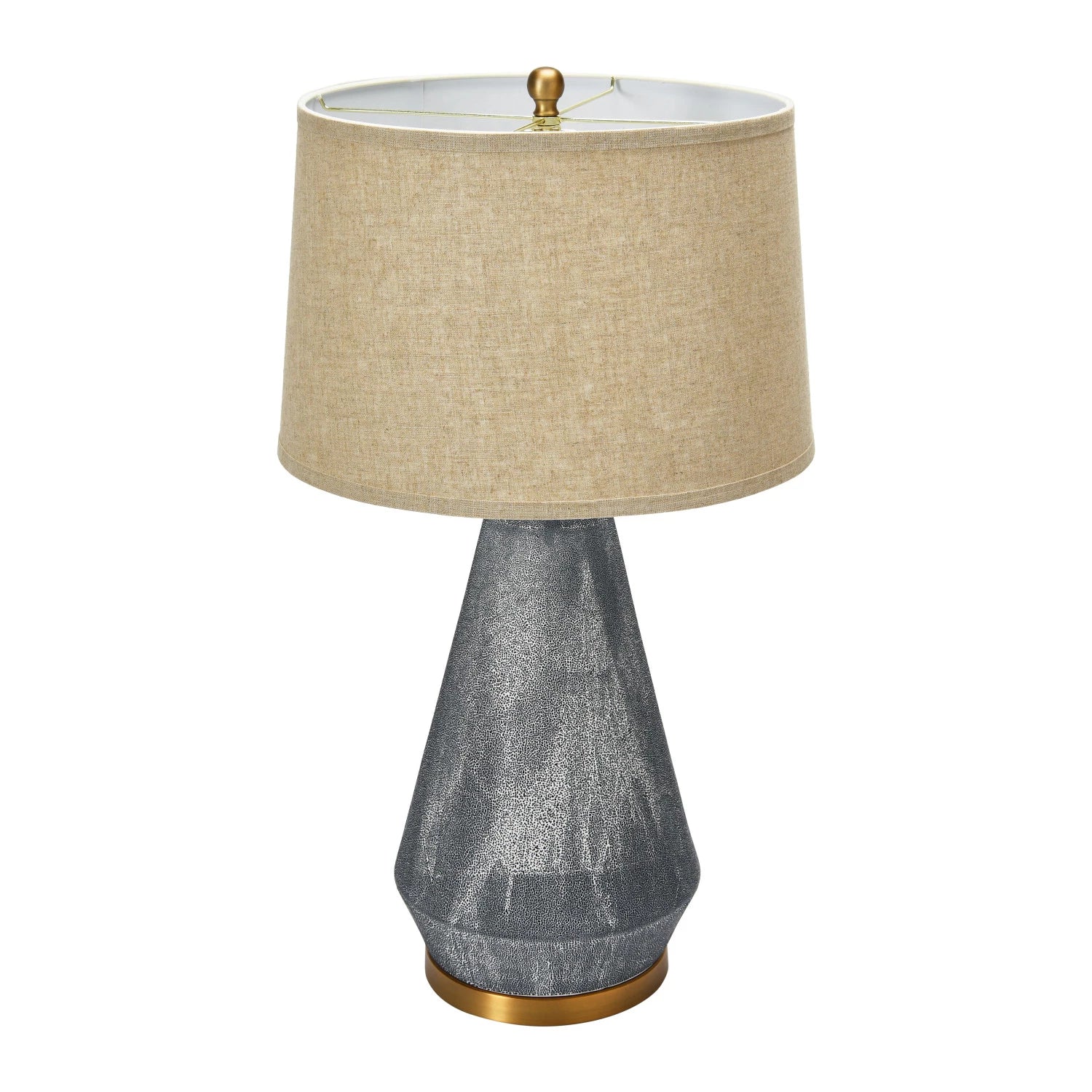 Ceramic Table Lamp With Linen Shade - Image 3