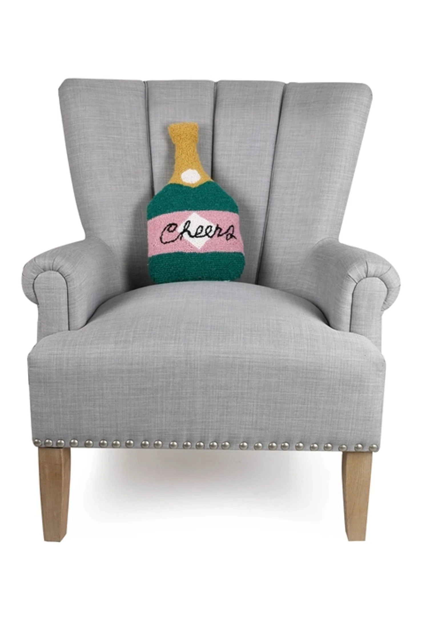 Champagne Bottle Hook Pillow - Image 2