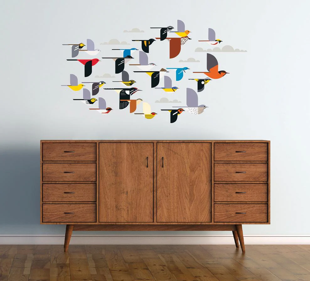 Charley Harper: A Flock of Birds Wall Decor - Image 2