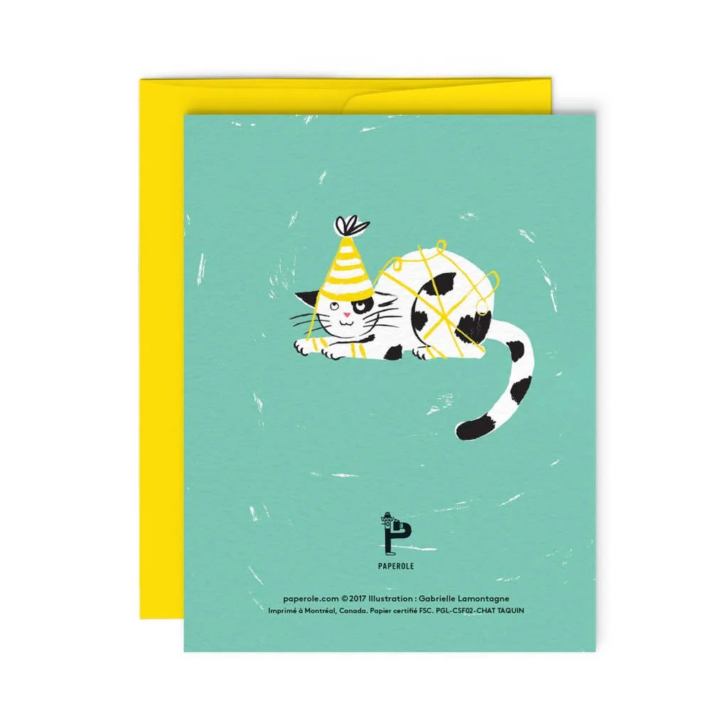 Cat Hat Birthday Card - Image 2