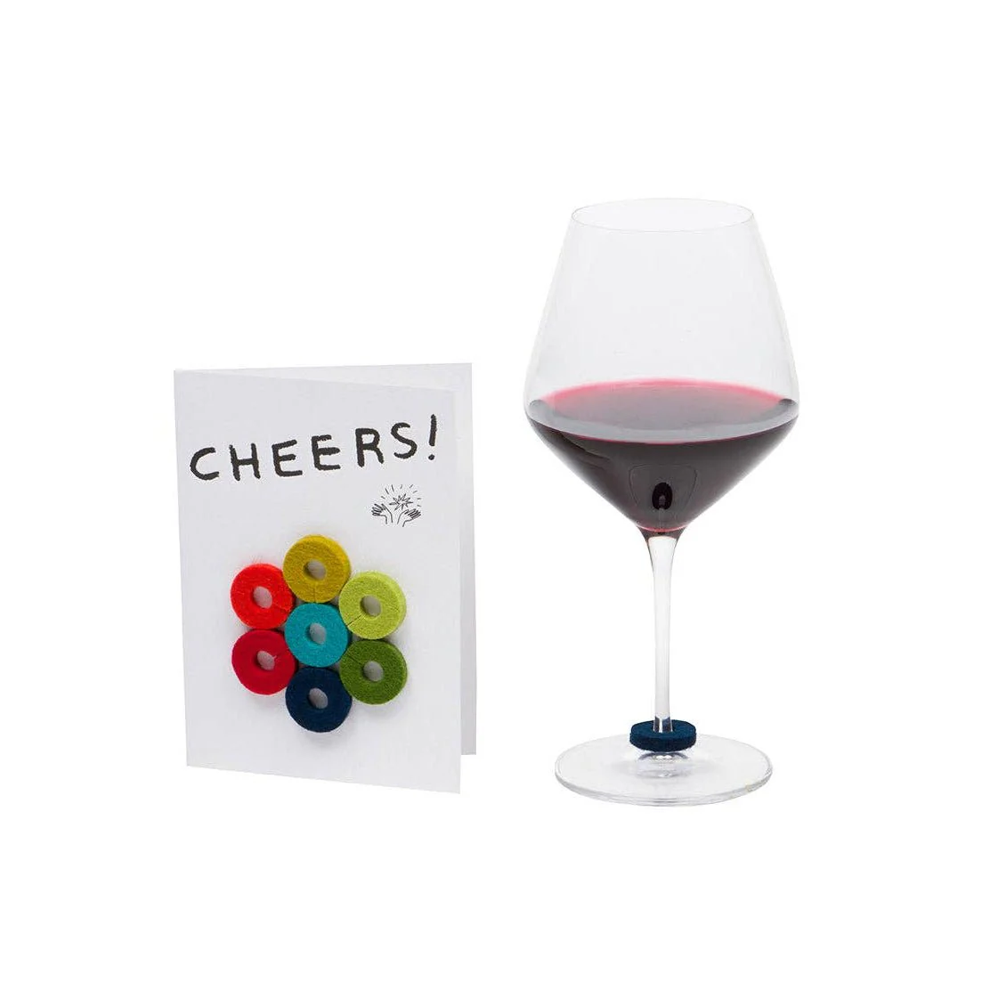 Wine-Ote's Merino Wool Felt Wine Markers: Cheers - Image 2